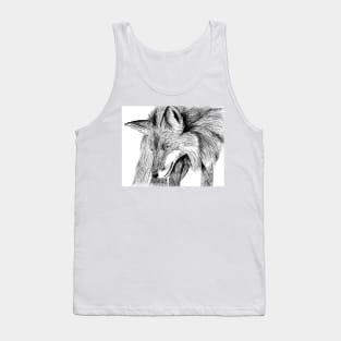 Hand drawn fox Tank Top